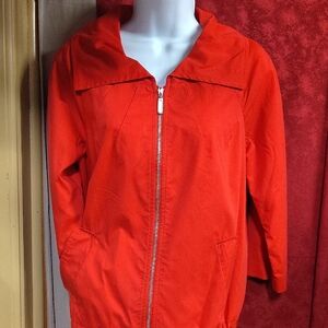 AGBWomen’s Orange Zip-Front Bomber Jacket